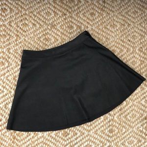 Black leather skirt